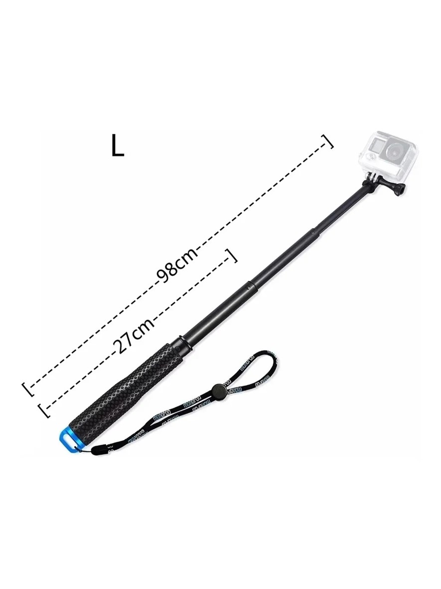 Palo Selfie Stick Petukita Box 96cm Para Gopro + Tornillo Negro