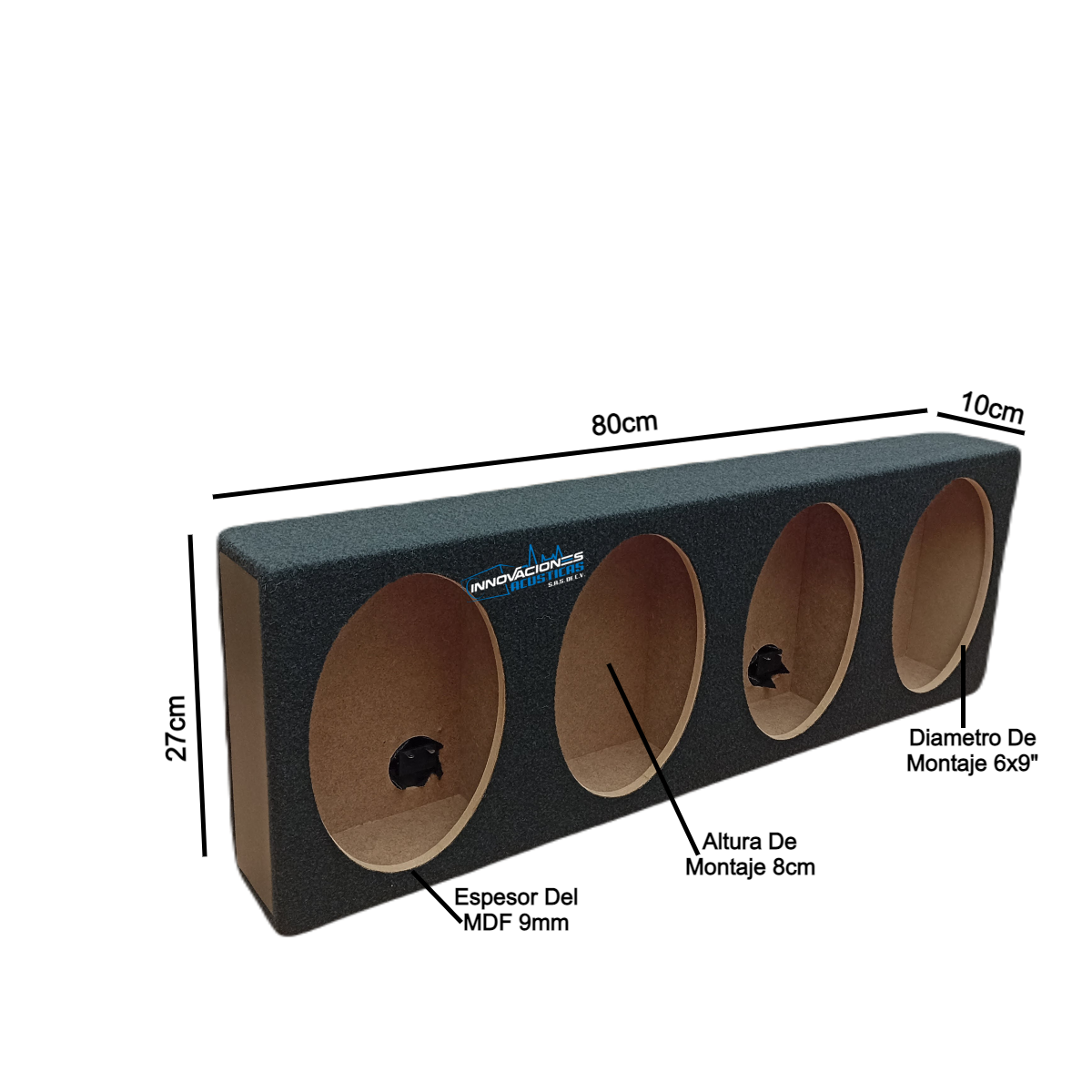 Cajon Para 4 Bocinas De 6x9 Pulgadas Sellado Rectangular