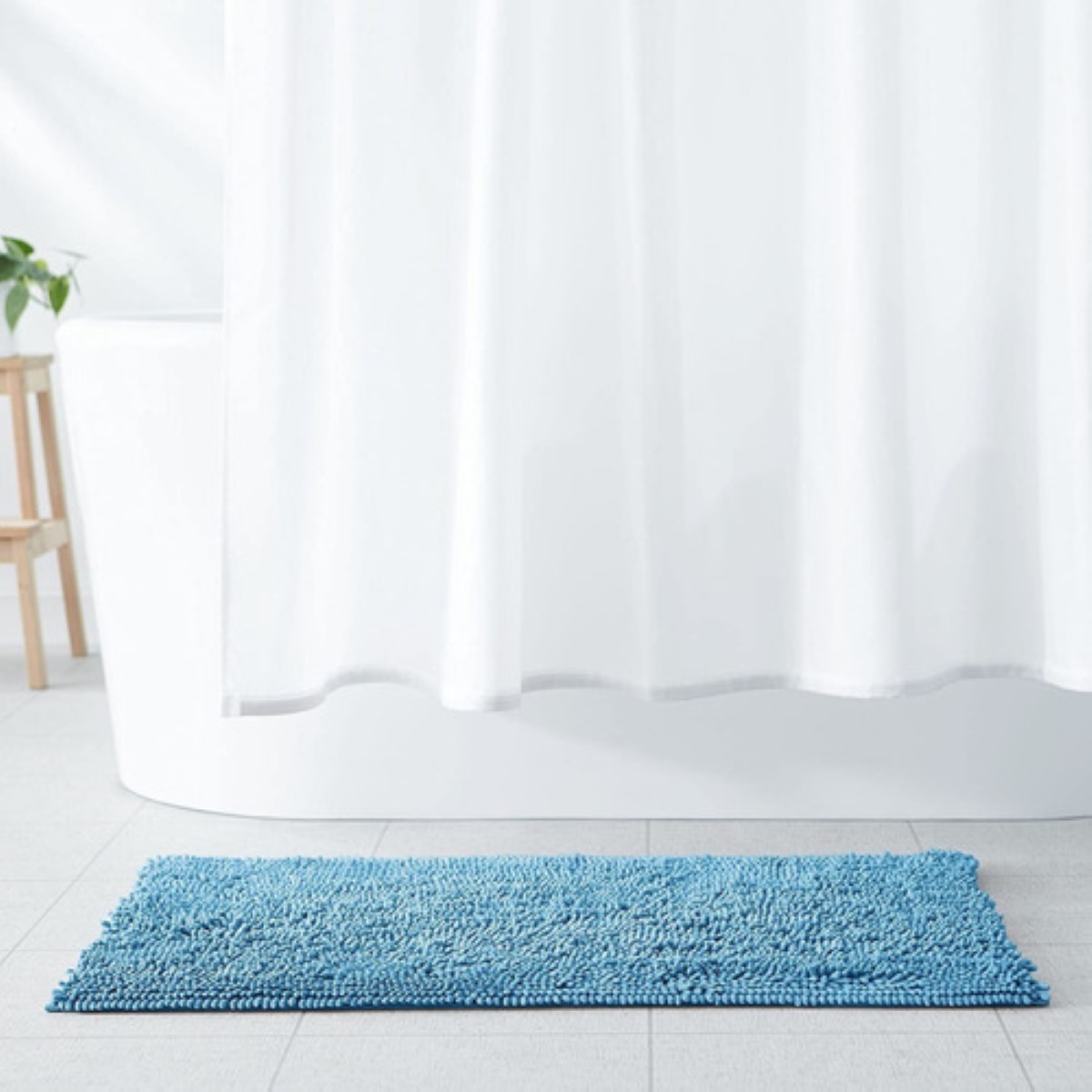 Tapete De Baño Antideslizante Azul