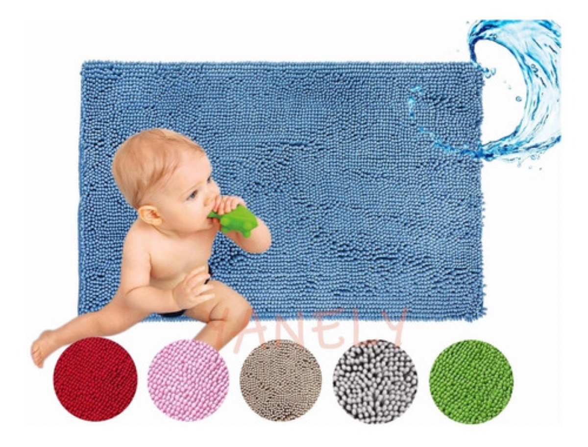 Tapete De Baño Antideslizante Azul