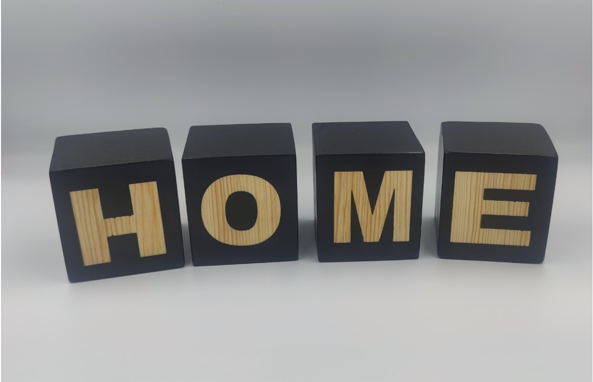 Cubos Decorativos - Letra E