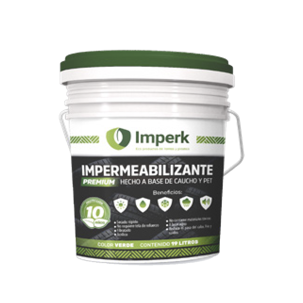 Impermeabilizante Acrílico Imperk Esencial Verde 19lts, 5 Años