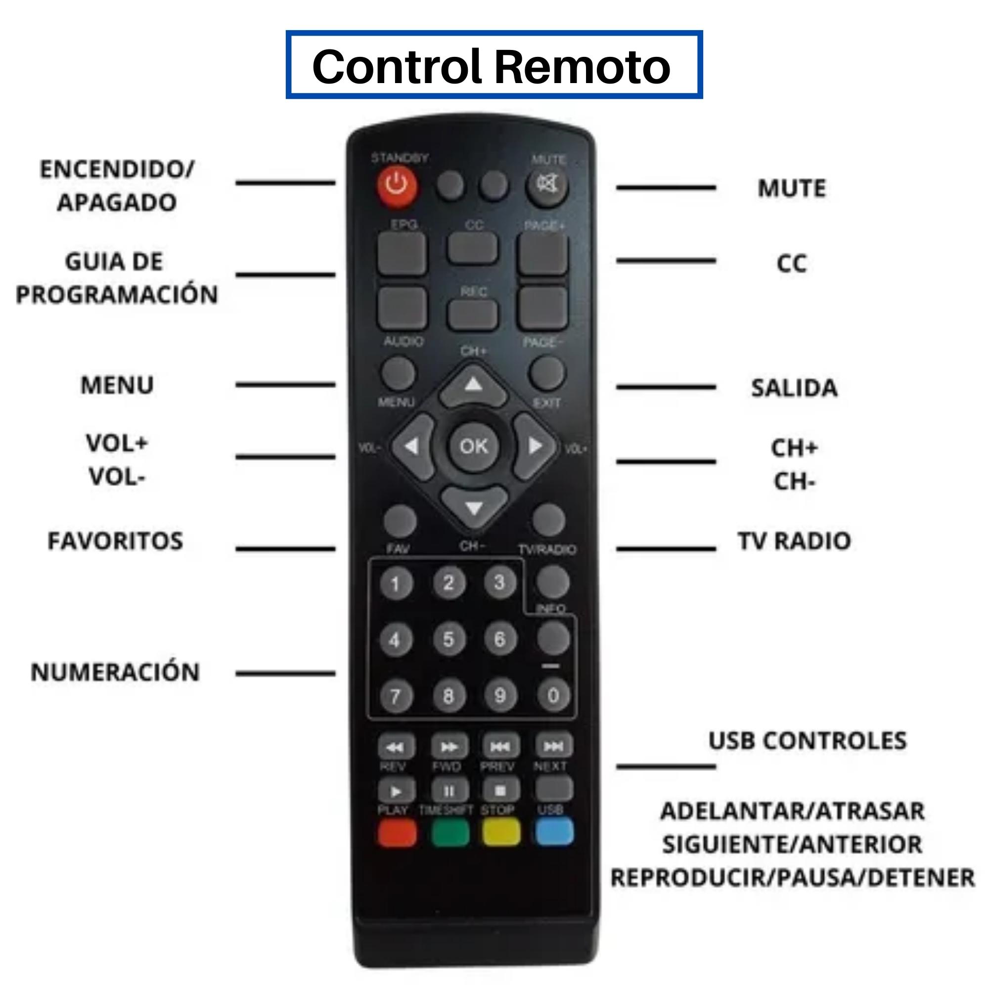 Decodificador inteligente de alta definición compatible con Bluetoo