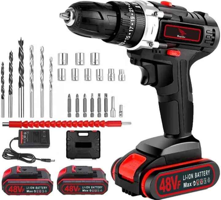 TALADRO INALÁMBRICO 2 BATERÍAS 21V 2 VELOCIDADES TORQUE AJUSTABLE NUEVOS