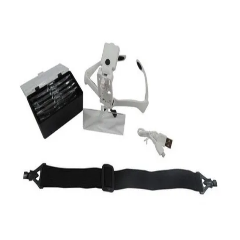 Lupa Anteojo 1x A 3.5x Luz Led Recargable Blanca Obi 260539
