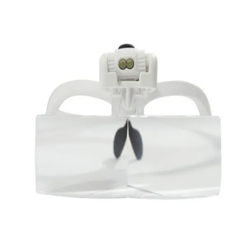 Lupa Anteojo 1x A 3.5x Luz Led Recargable Blanca Obi 260539