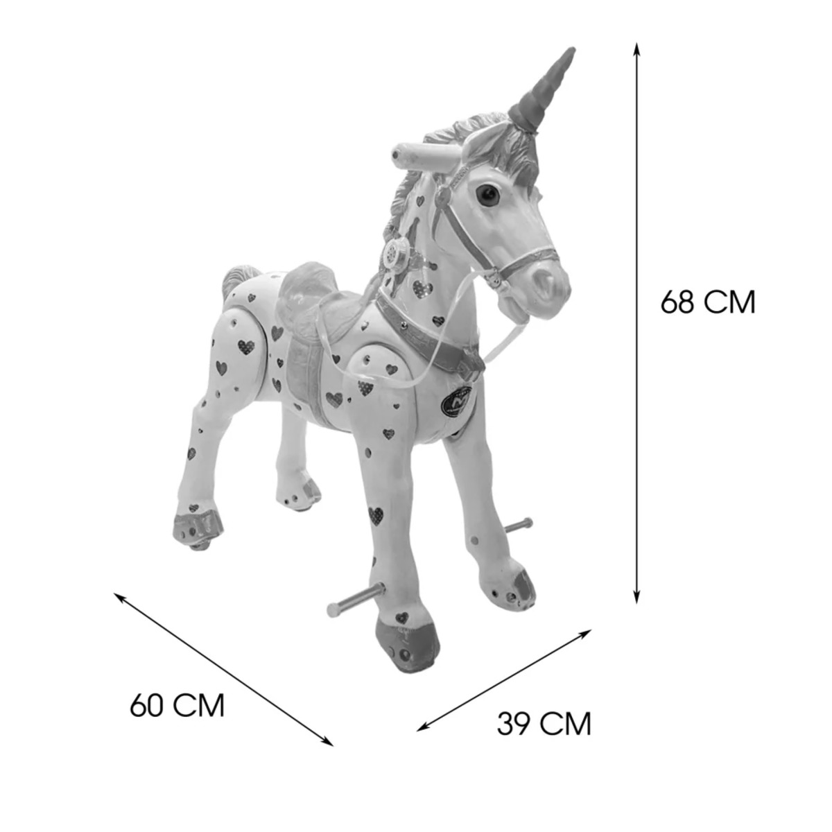 Unicornio Montable Para Niños Con Diadema Y Acción De Avance 