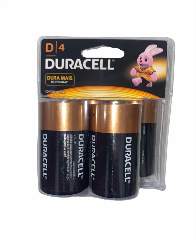 Pilas Duracell D Pack De 4 Piezas Alcalinas
