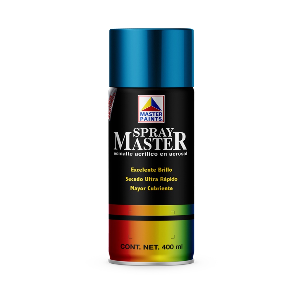 Pintura en Aerosol Master Acuario Color Azul Metálico 400 Ml AM81105