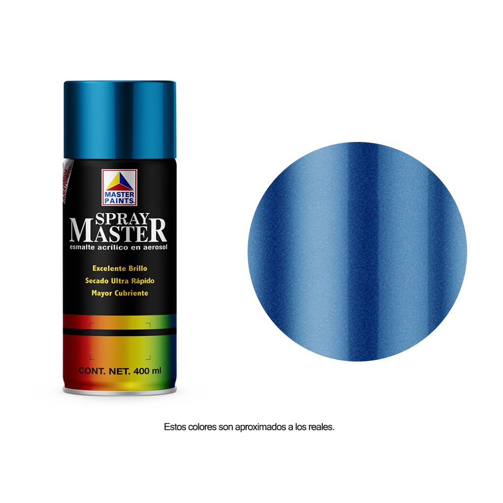 Pintura en Aerosol Master Acuario Color Azul Metálico 400 Ml AM81105