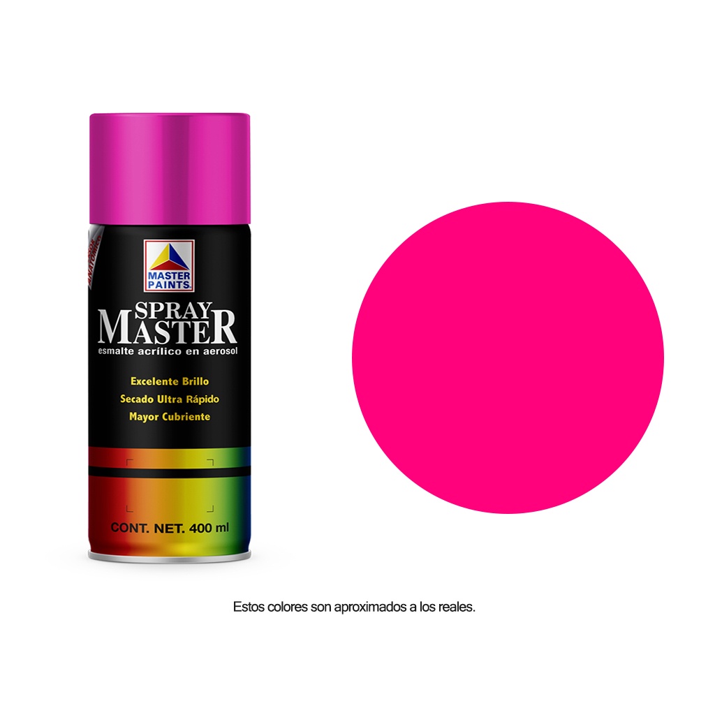 Pintura en Aerosol Master Acuario Color Rosa Fluorescente 400 Ml AM86505