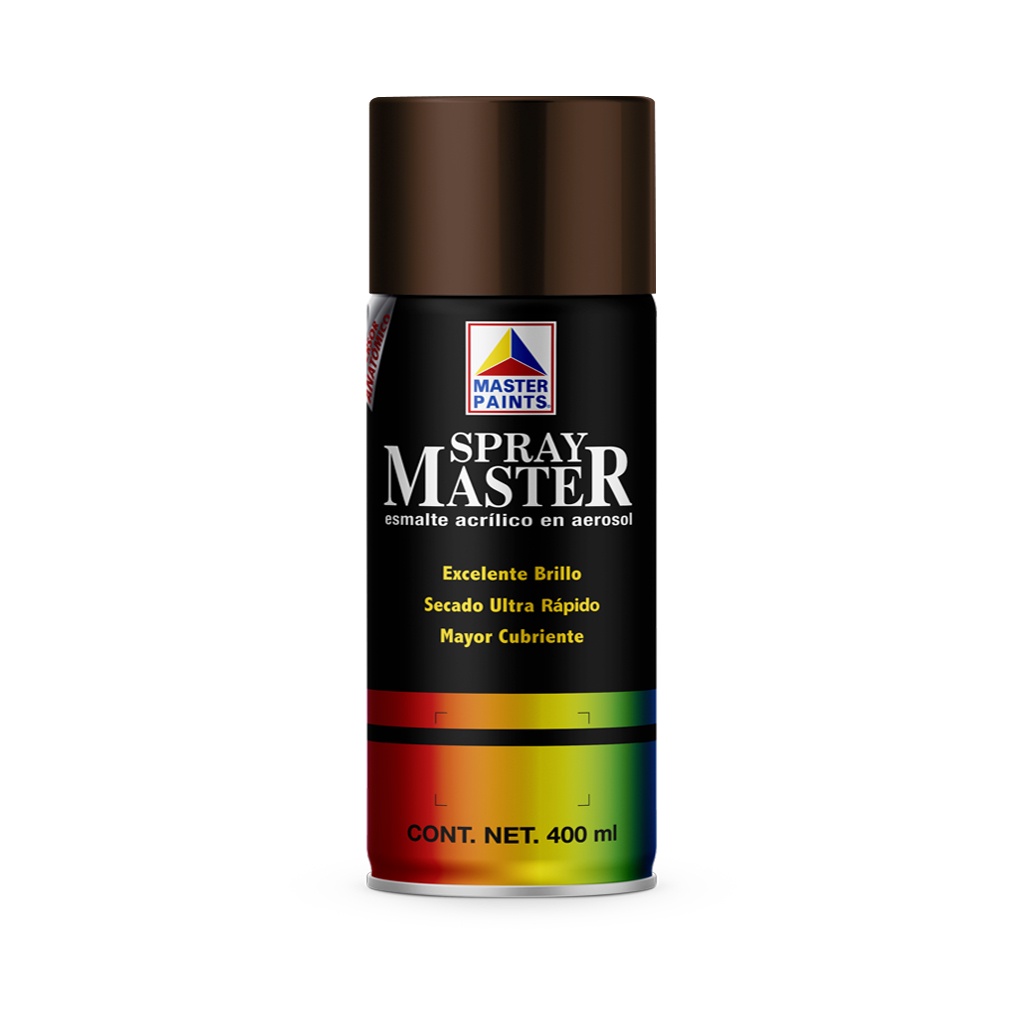 Pintura en Aerosol Master Acuario Color Chocolate Brillante 400 Ml AM87605