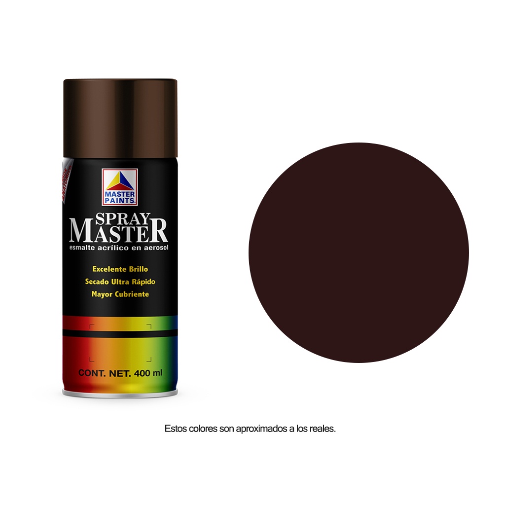Pintura en Aerosol Master Acuario Color Chocolate Brillante 400 Ml AM87605