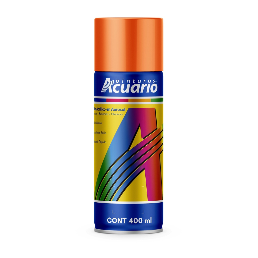 Pintura en Aerosol Acuario Naranja Brillante 400 Ml AA76405