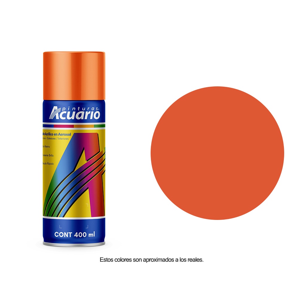Pintura en Aerosol Acuario Naranja Brillante 400 Ml AA76405