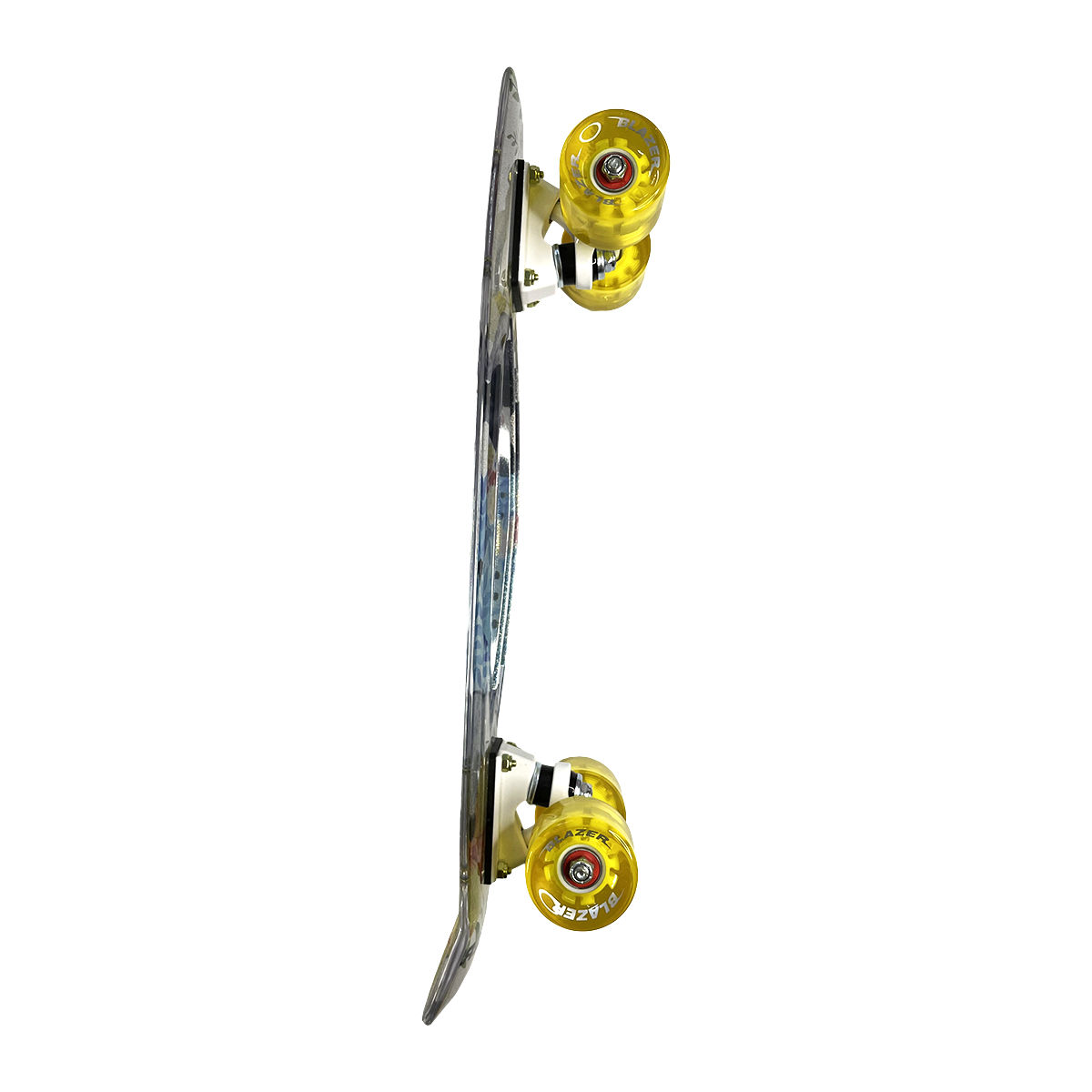 Patineta Penny Cruiser Mapache Con Lija Transparente y Llantas Led