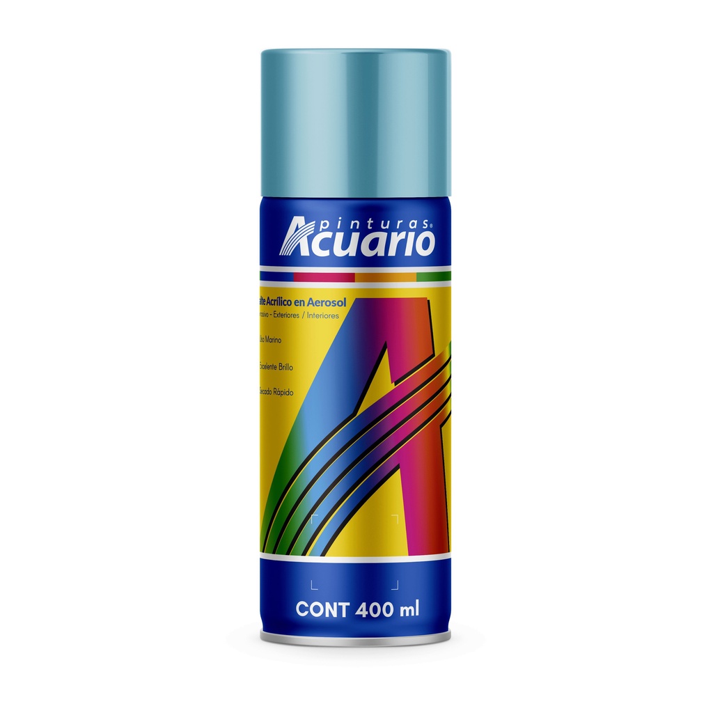 Pintura en Aerosol Acuario Color Azul Cielo Brillante 400 Ml AA77005