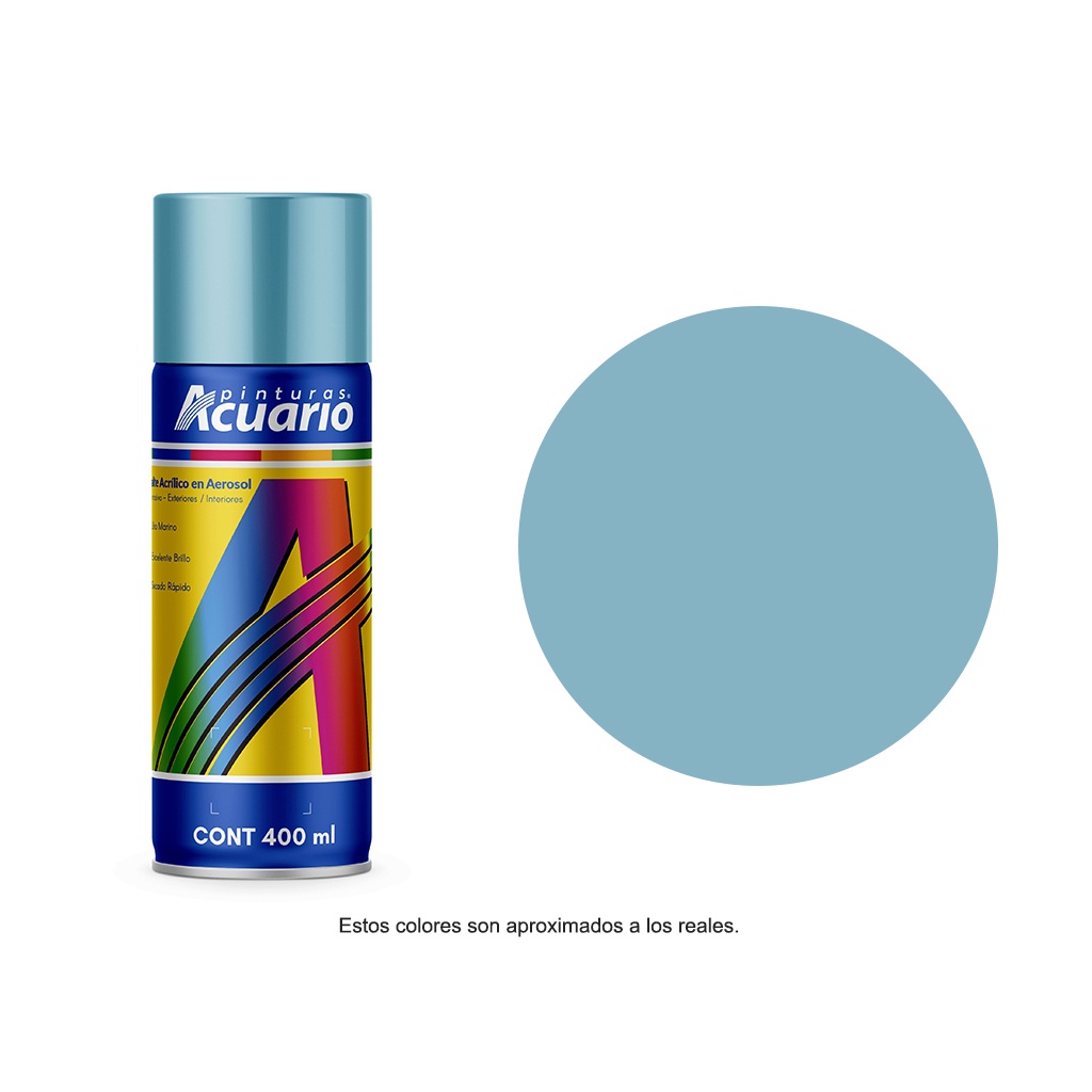 Pintura en Aerosol Acuario Color Azul Cielo Brillante 400 Ml AA77005