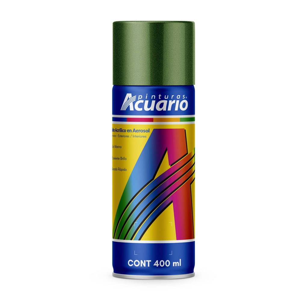 Pintura en Aerosol Acuario Verde Metálico 400 Ml AA78105