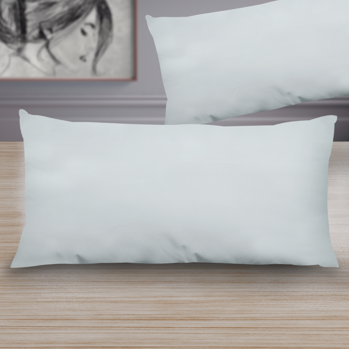 Set 2 Almohadas King Size Microgel Premium Funda De Algodon.