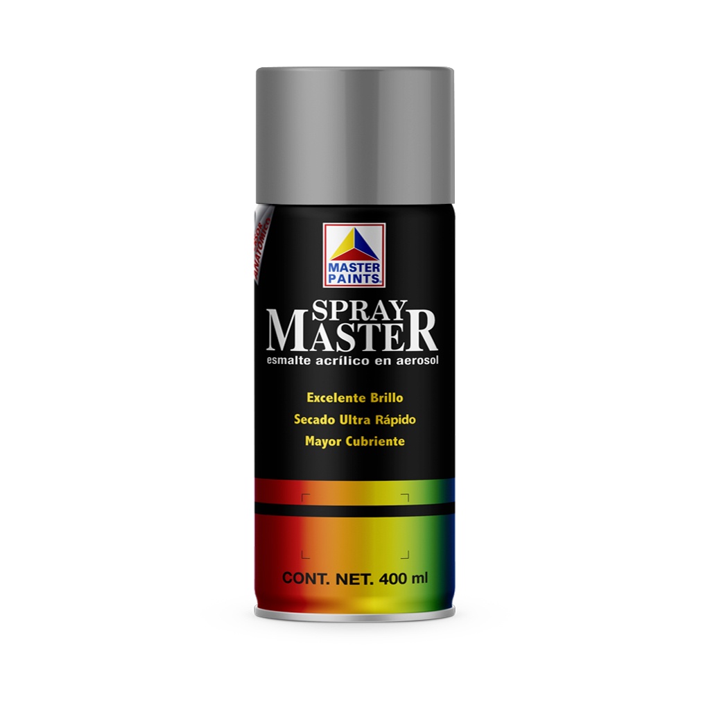 Pintura en Aerosol Master Acuario Color Aluminio Brillante 400 Ml AM80805