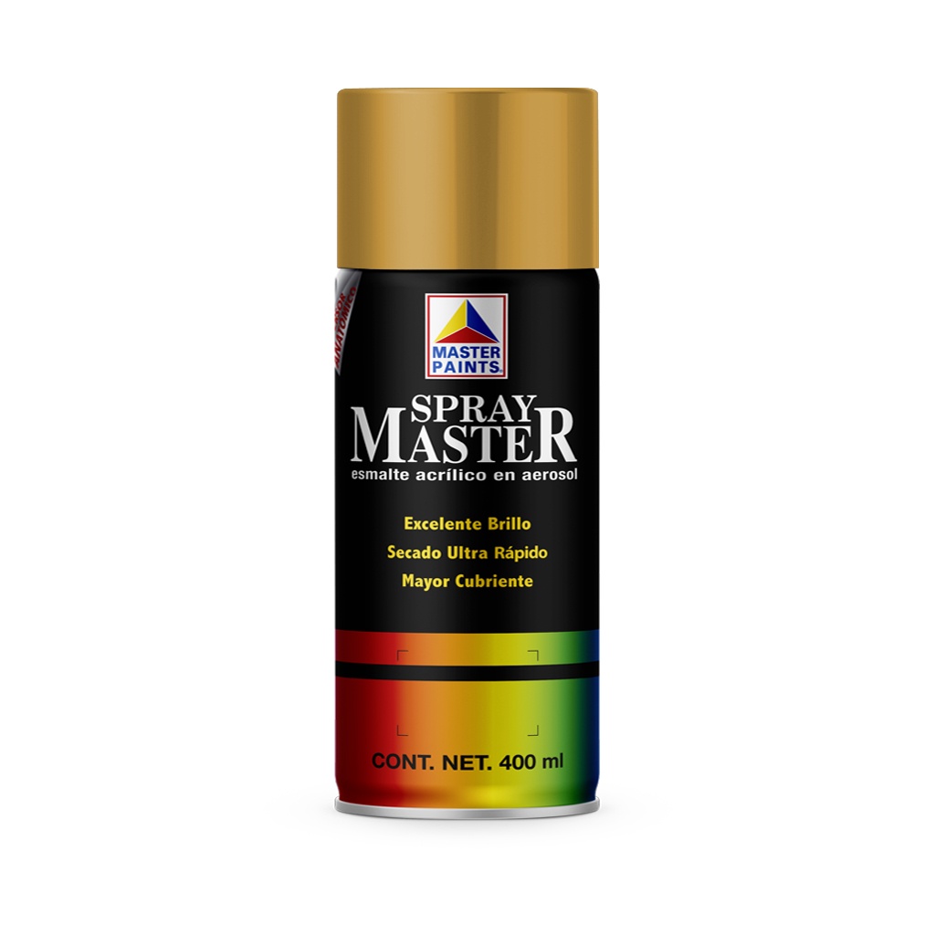 Pintura en Aerosol Master Acuario Color Amarillo Caterpillar Brillante 400 Ml AM86105