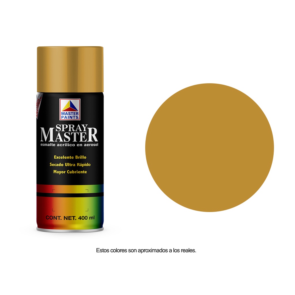 Pintura en Aerosol Master Acuario Color Amarillo Caterpillar Brillante 400 Ml AM86105