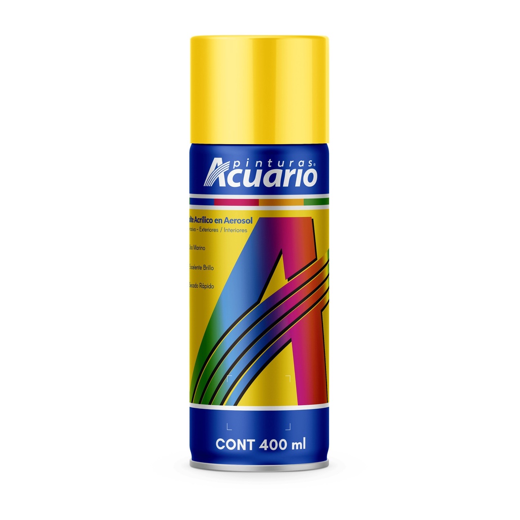 Pintura en Aerosol Acuario Amarillo Limón Brillante 400 Ml AA75605
