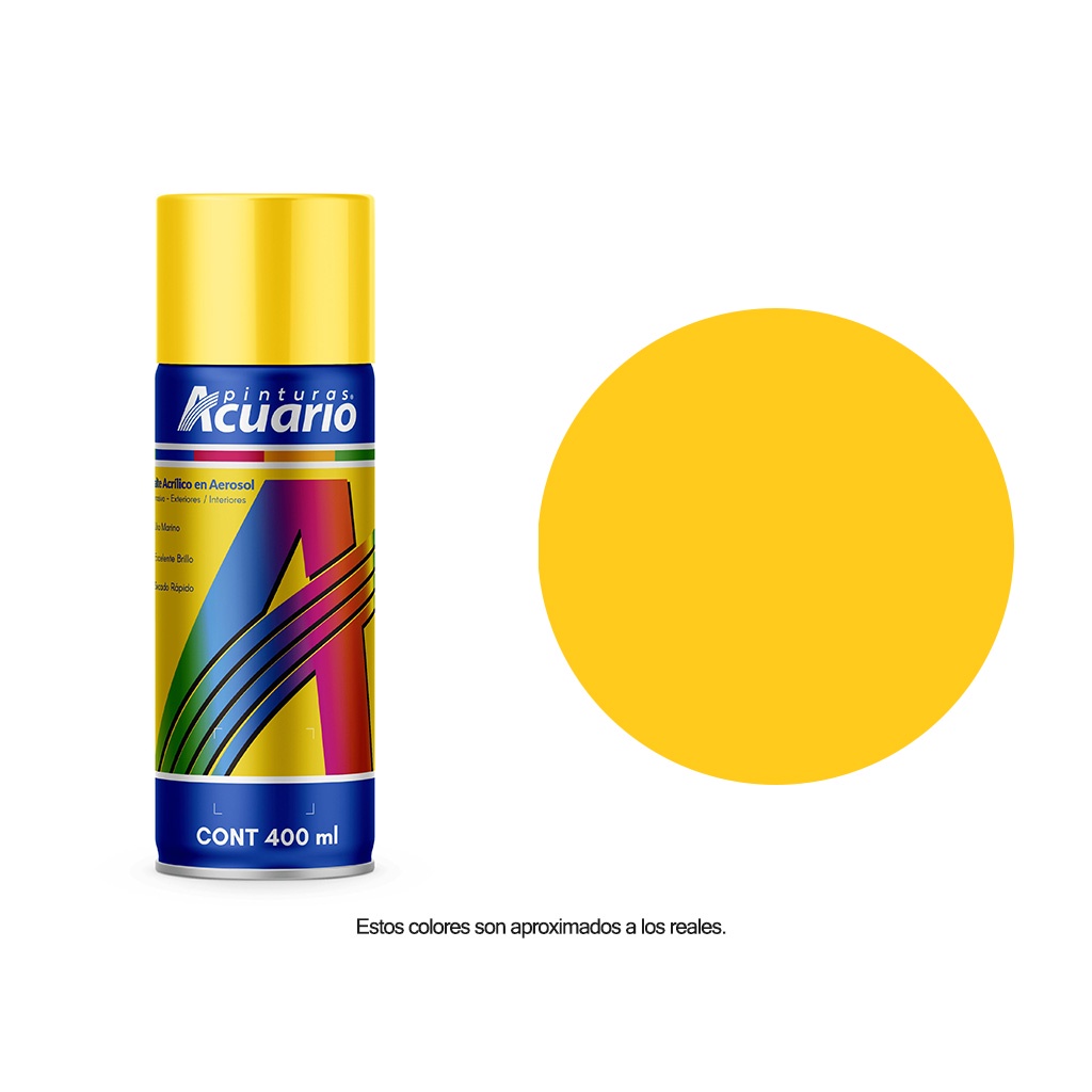 Pintura en Aerosol Acuario Amarillo Limón Brillante 400 Ml AA75605