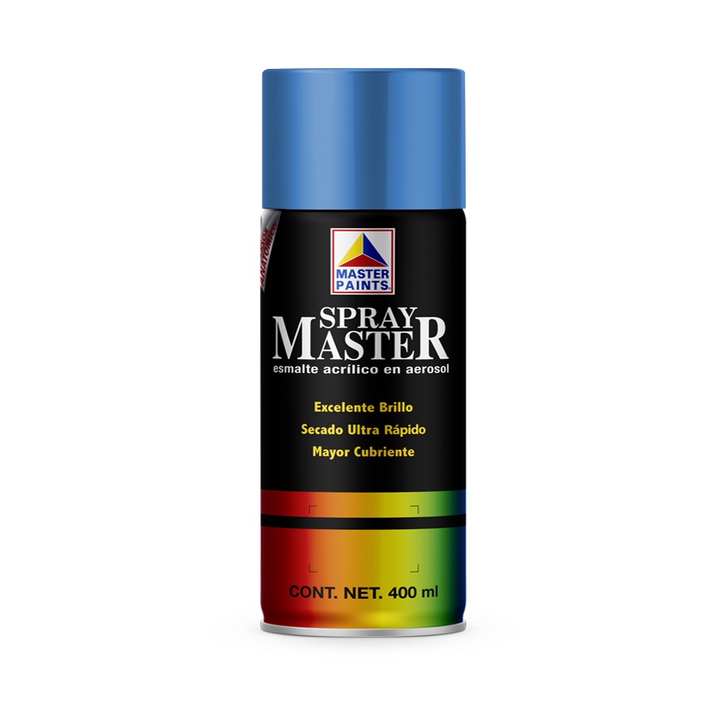 Pintura en Aerosol Master Acuario Color Azul Holandes Brillante 400 Ml AM80905