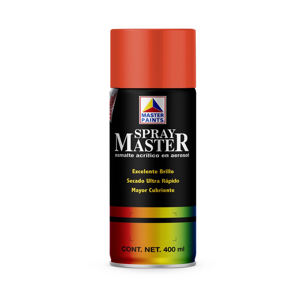 Pintura en Aerosol Master Acuario Color Naranja Fluorescente 400 Ml AM86305