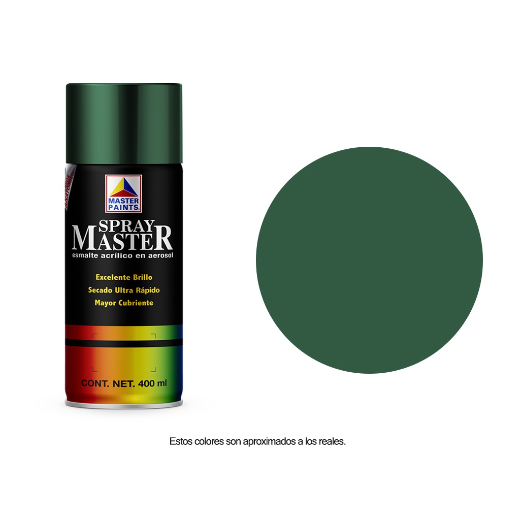 Pintura en Aerosol Master Acuario Color Verde Bosque 400 Ml AM82305