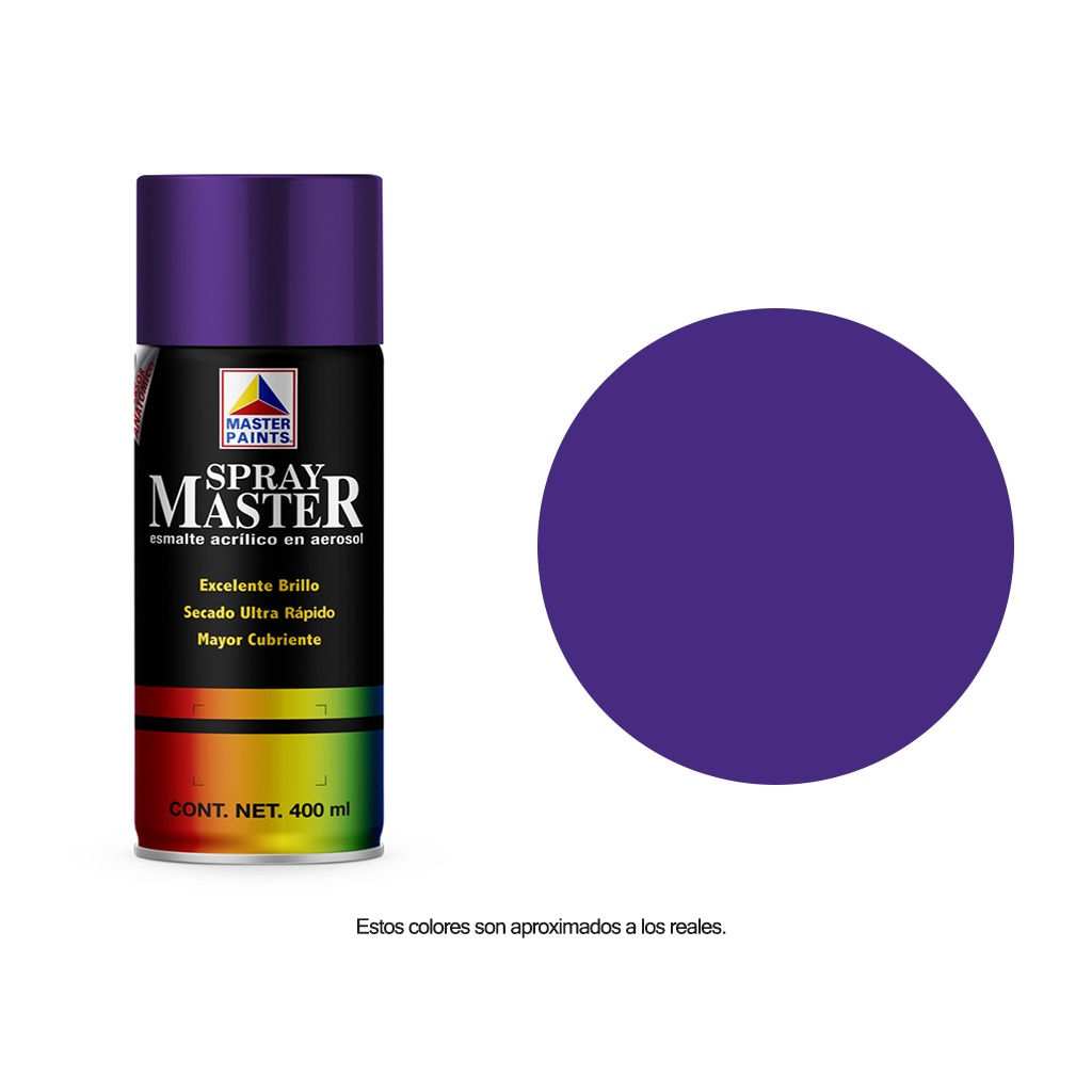 Pintura en Aerosol Master Acuario Color Violeta 400 Ml AM80405