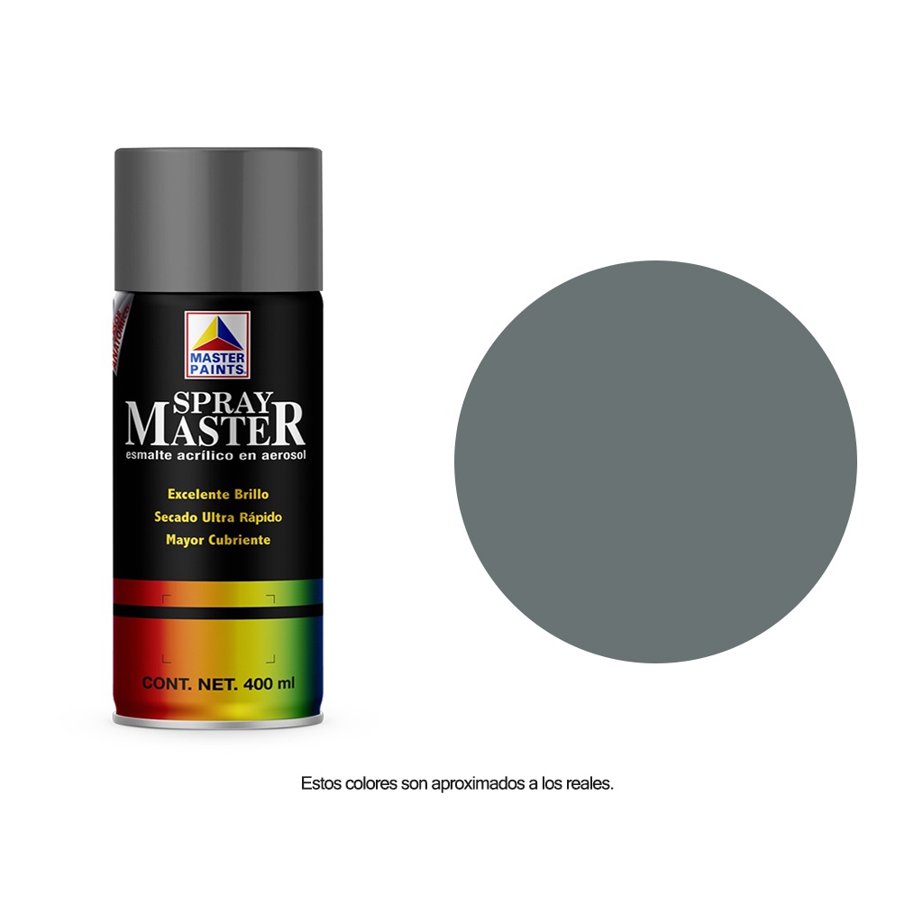 Pintura en Aerosol Master Acuario Color Primer Gris Brillante 400 Ml AM81605