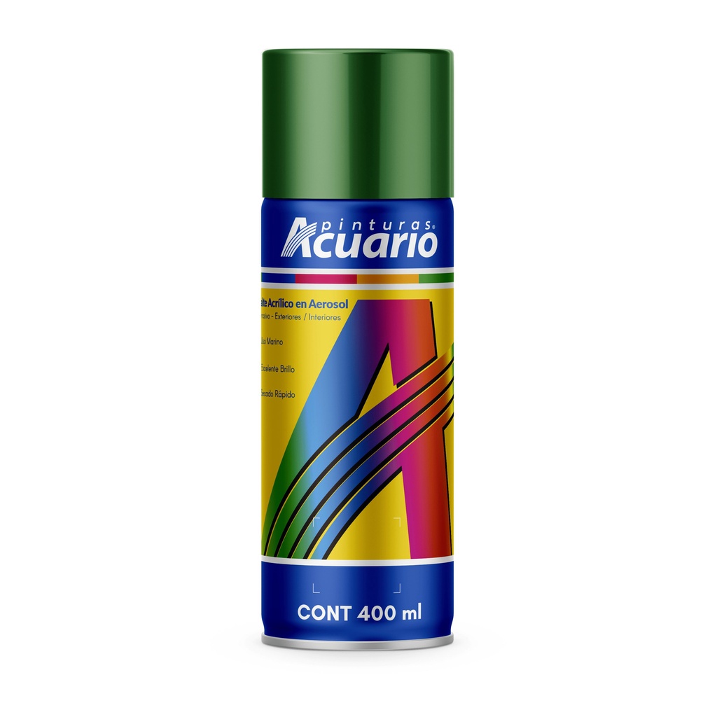 Pintura en Aerosol Acuario Verde Ecológico Brillante 400 Ml AA77205
