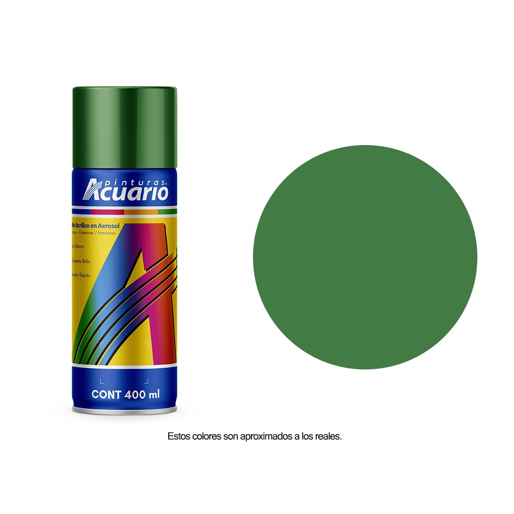 Pintura en Aerosol Acuario Verde Ecológico Brillante 400 Ml AA77205