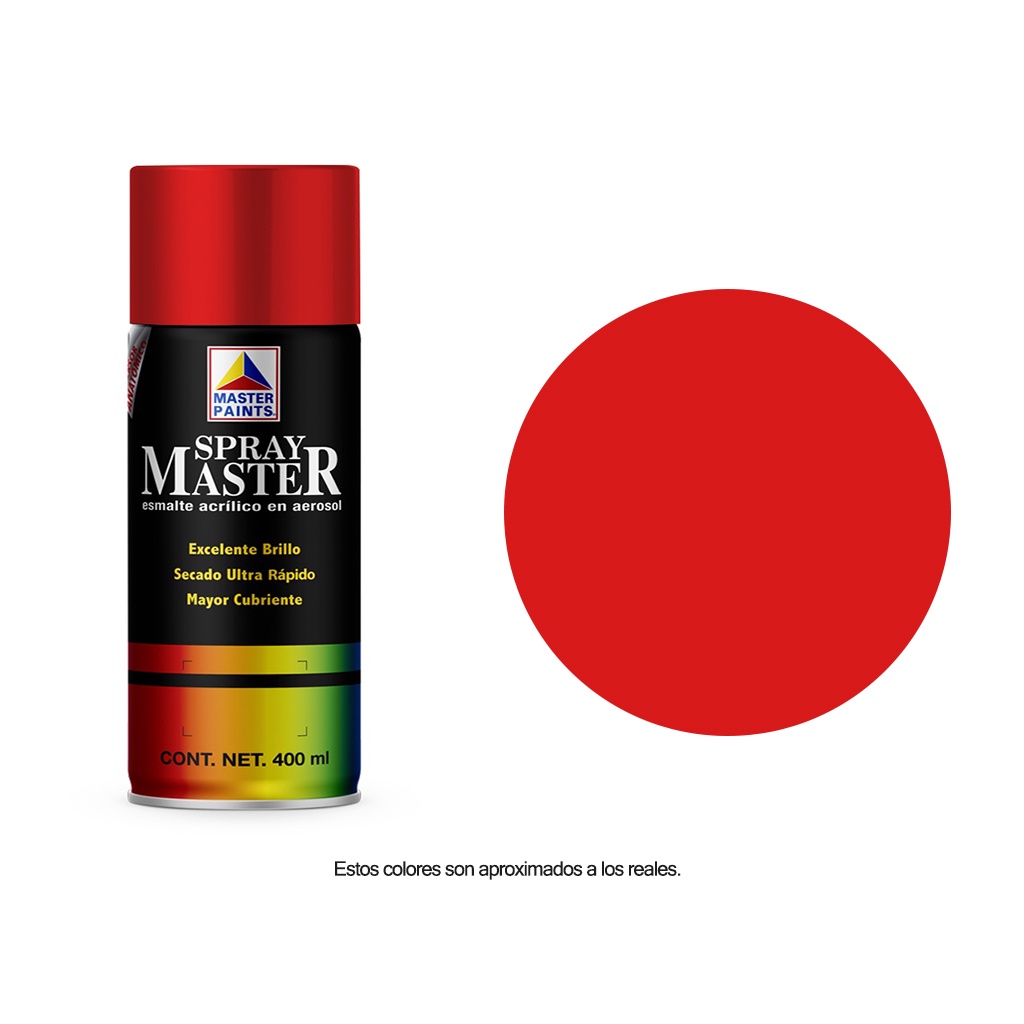 Pintura en Aerosol Master Acuario Color Rojo Tomate 400 Ml AM84605