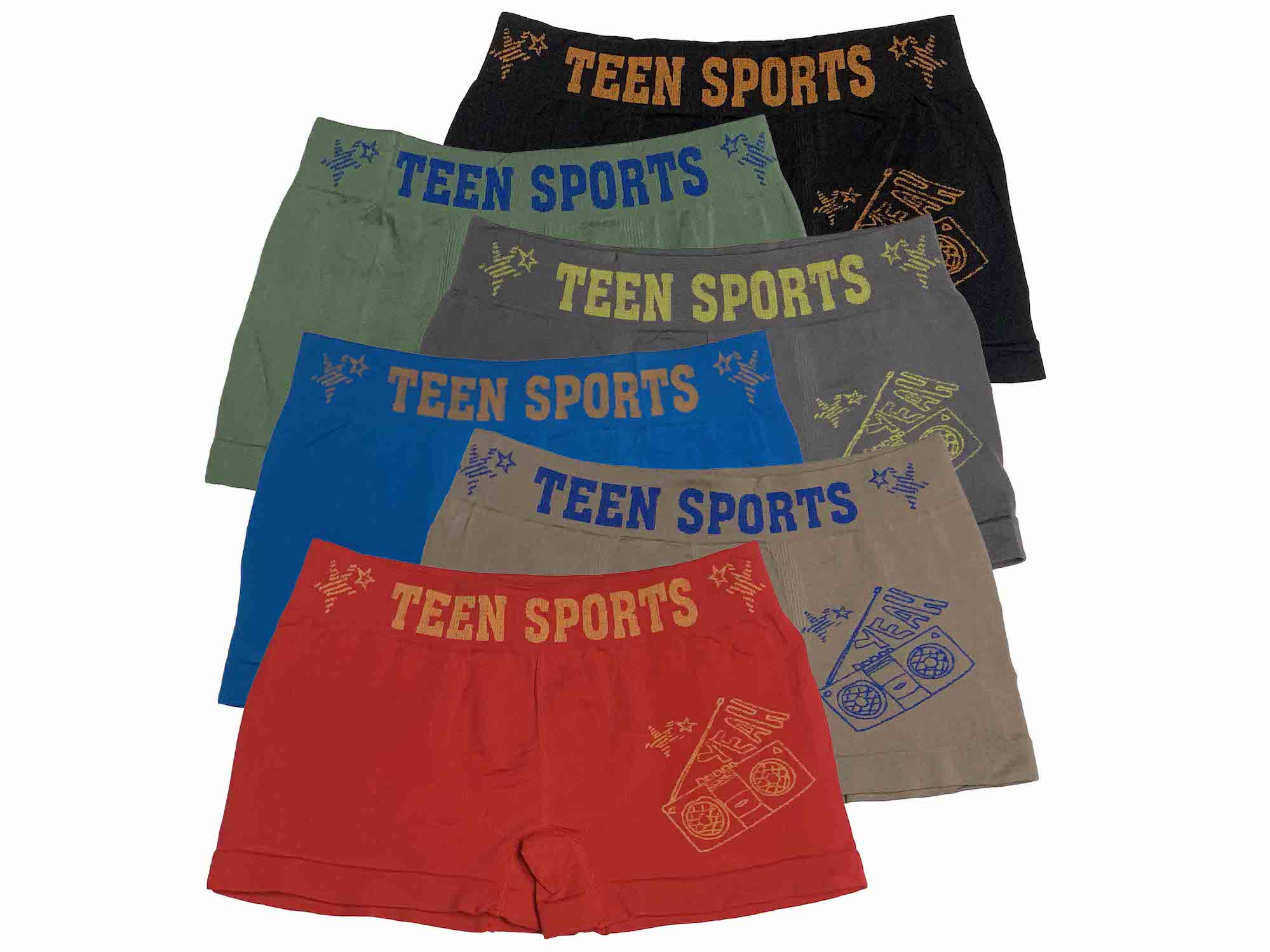 Paquete 6 Boxer Hombre Trunk Juvenil Hunk Talla 15 a 18 años Pack Incluye 6 Diferentes Colores