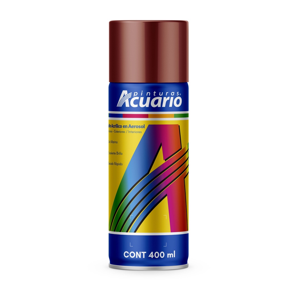 Pintura en Aerosol Acuario Rojo Óxido Brillante 400 Ml AA75405