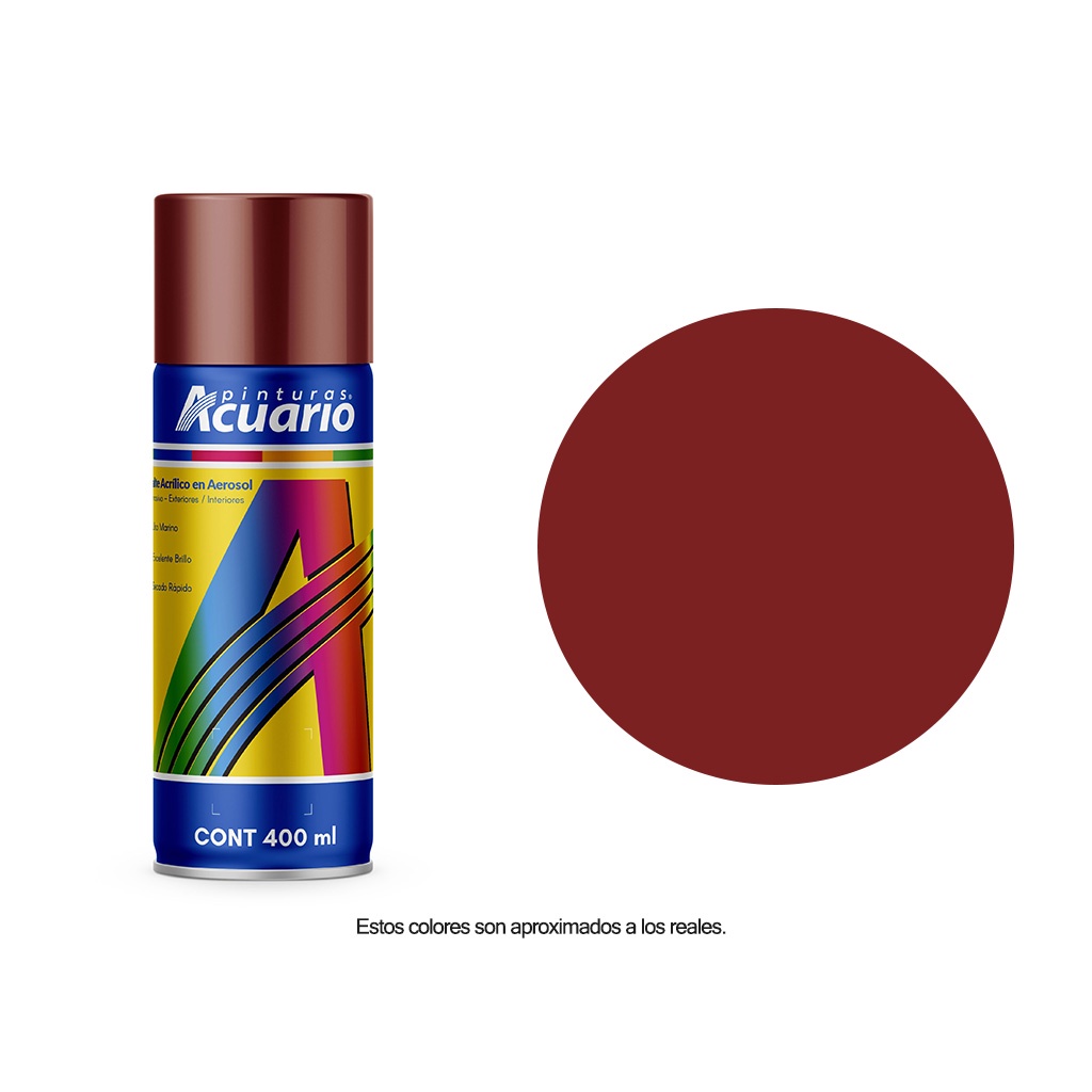 Pintura en Aerosol Acuario Rojo Óxido Brillante 400 Ml AA75405