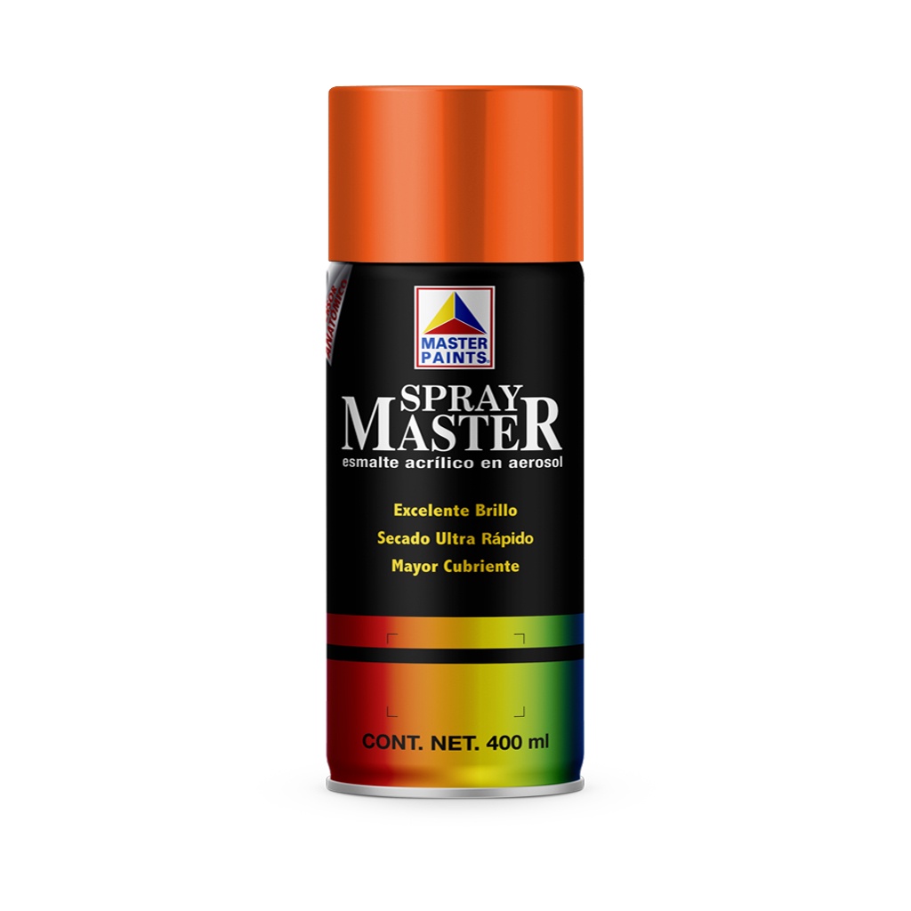 Pintura en Aerosol Master Acuario Color Naranja Brillante 400 Ml AM82405