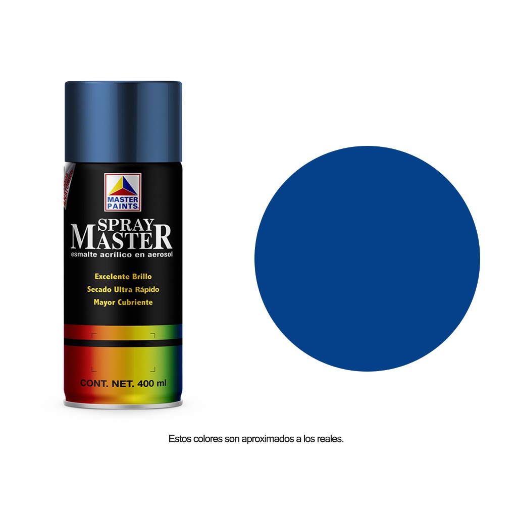 Pintura en Aerosol Master Acuario Color Azul Rey Brillante 400 Ml AM81305
