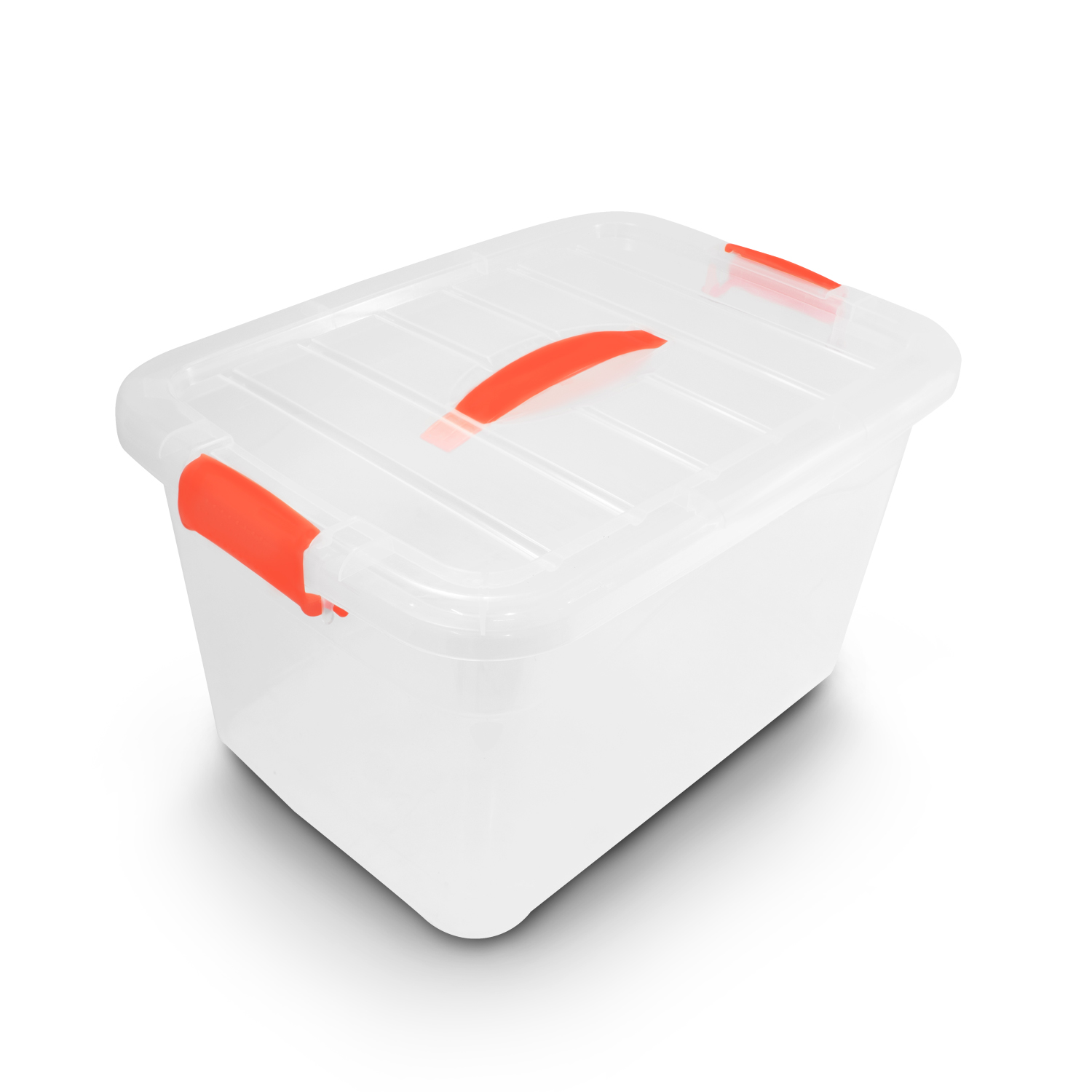 Caja de Plástico Organizadora Almacenamiento Transparente con Tapa y Broche 6 piezas