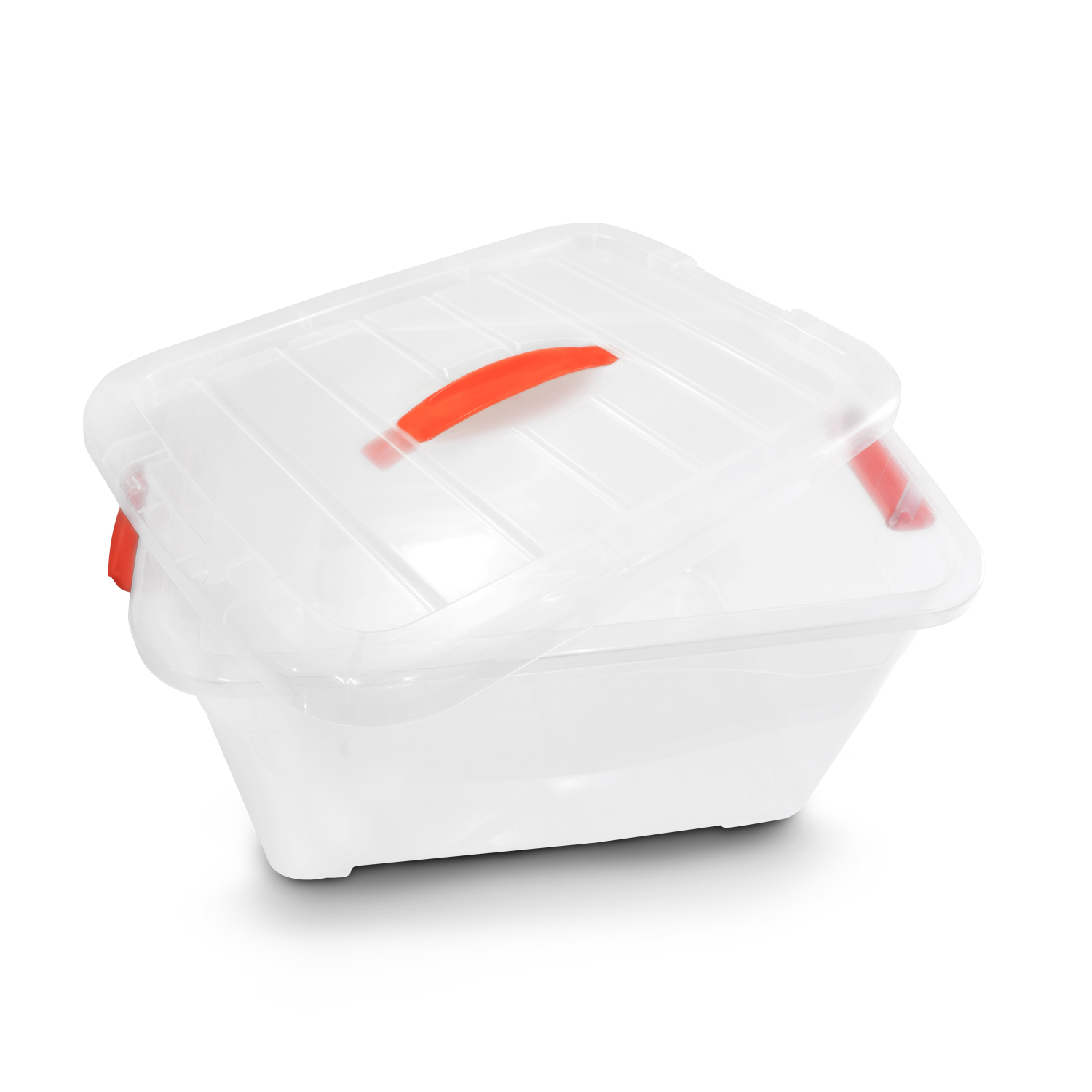 Caja de Plástico Organizadora Almacenamiento Transparente con Tapa y Broche 6 piezas