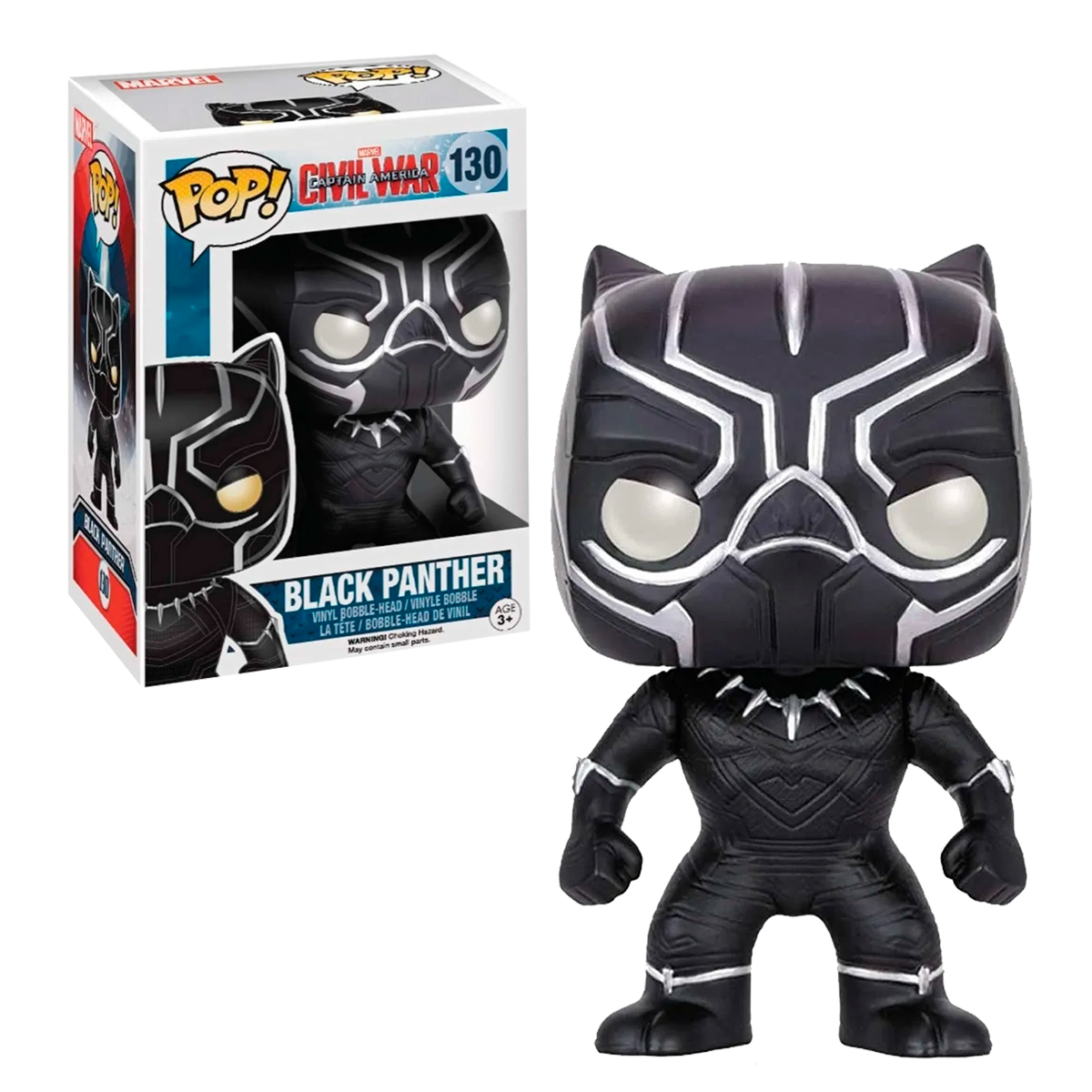 Funko Pop Pantera Negra #130 Black Panther Marvel Avengers Juguete Original