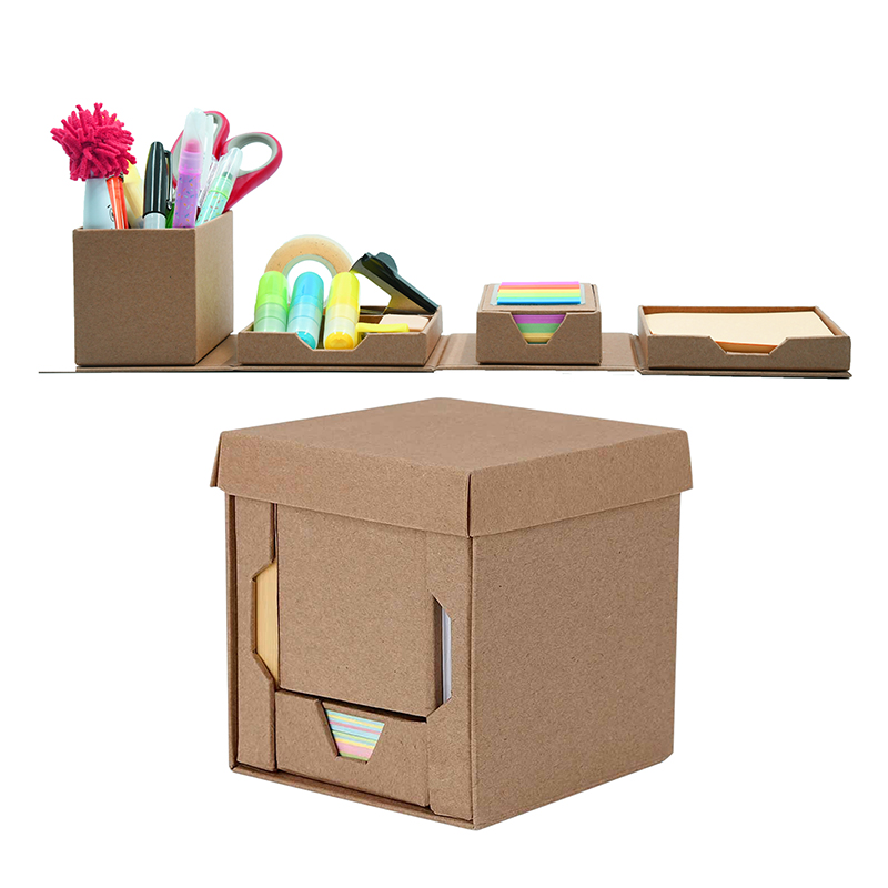 Organizador de Escritorio con Notas Adhesivas en Forma de Cubo Modelo WorkBox, Marca Red Baboon