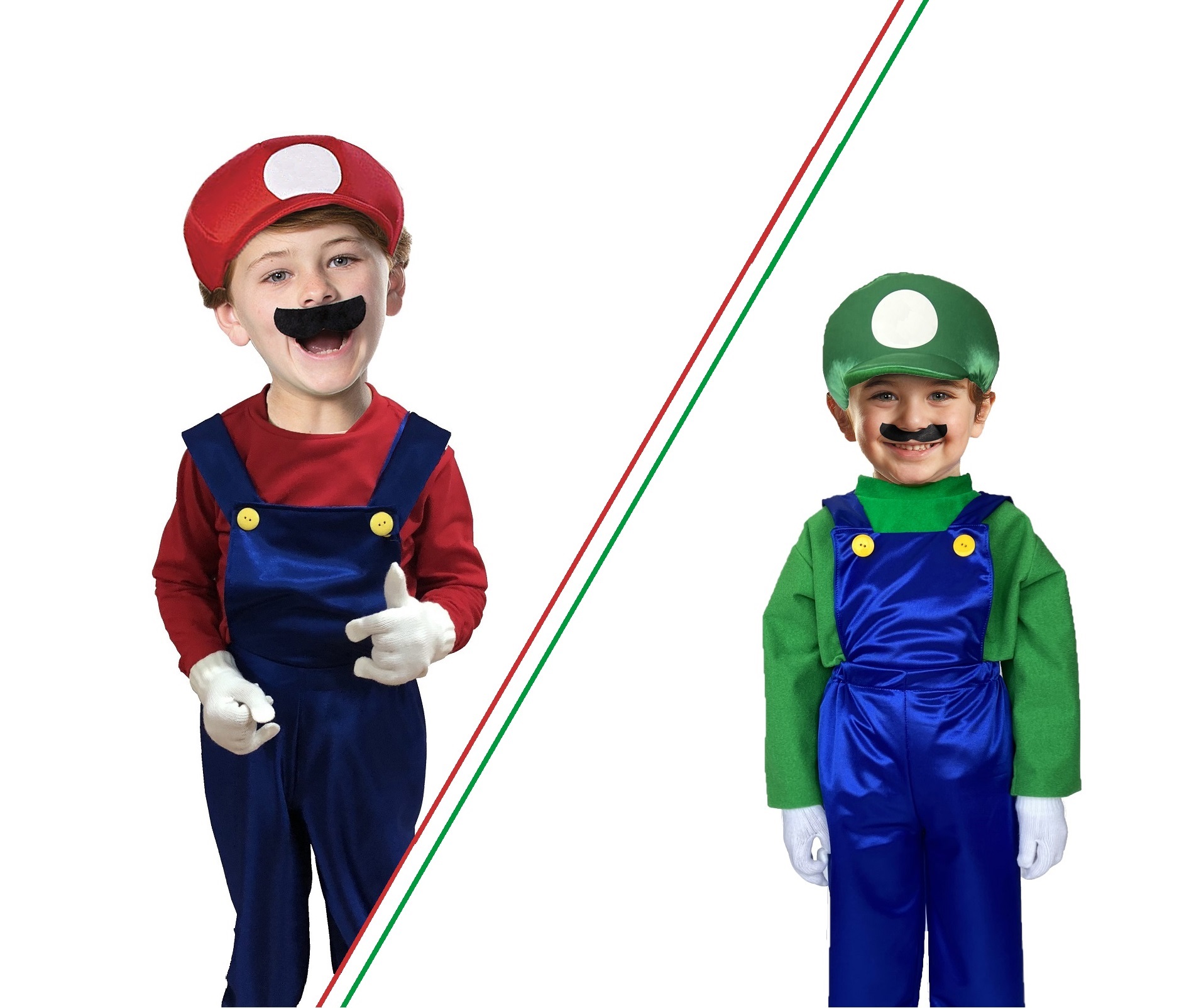 Cosplay - Disfraz Personajes Mario Bros y Luigi - Disfraces para Halloween