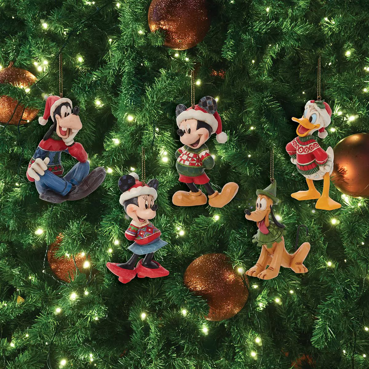 Set De Adornos Navideños De Mickey Y Sus Amigos Tipo Esfera