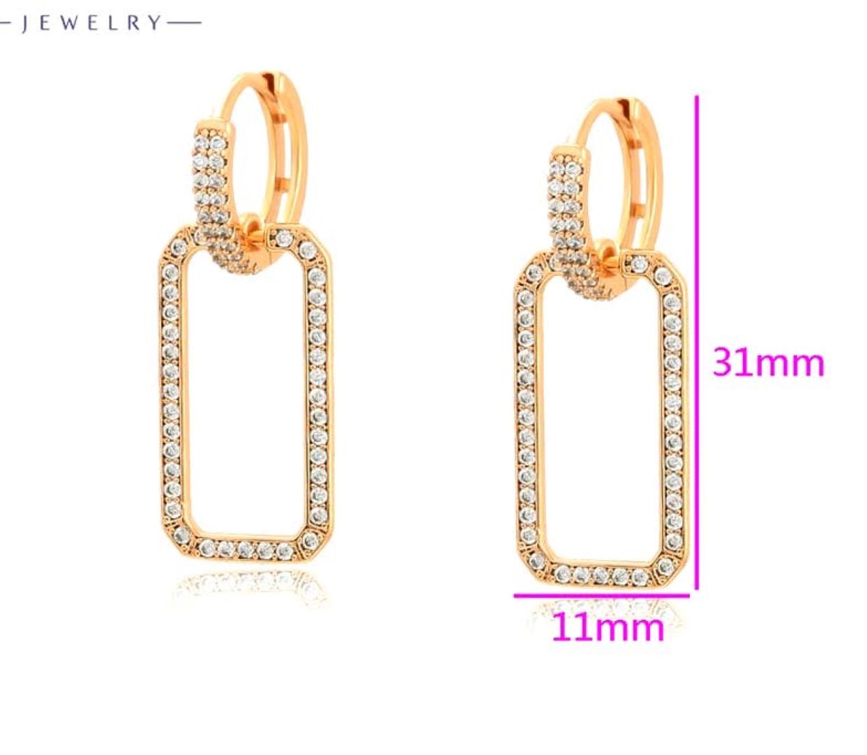 Aretes Largos Elegantes Mujer Arracadas Grandes Oro Laminado 18k Finos