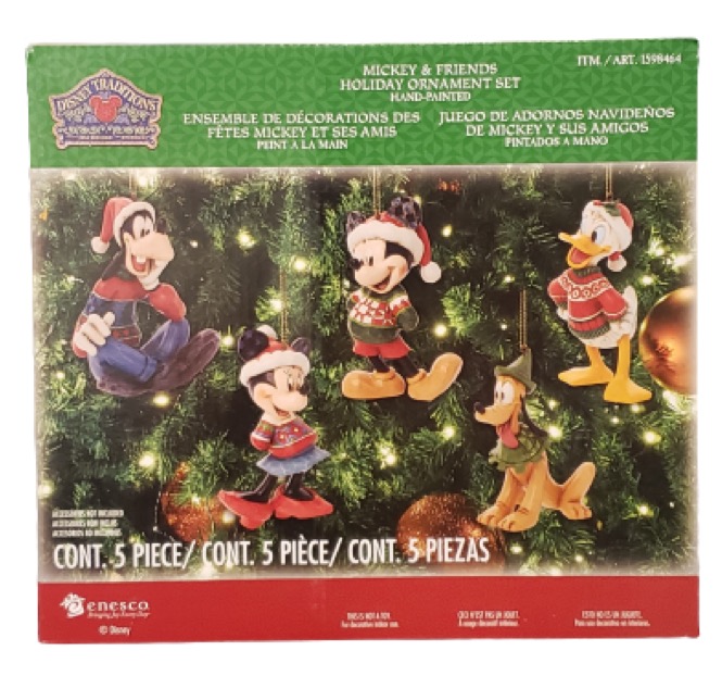 Set De Adornos Navideños De Mickey Y Sus Amigos Tipo Esfera